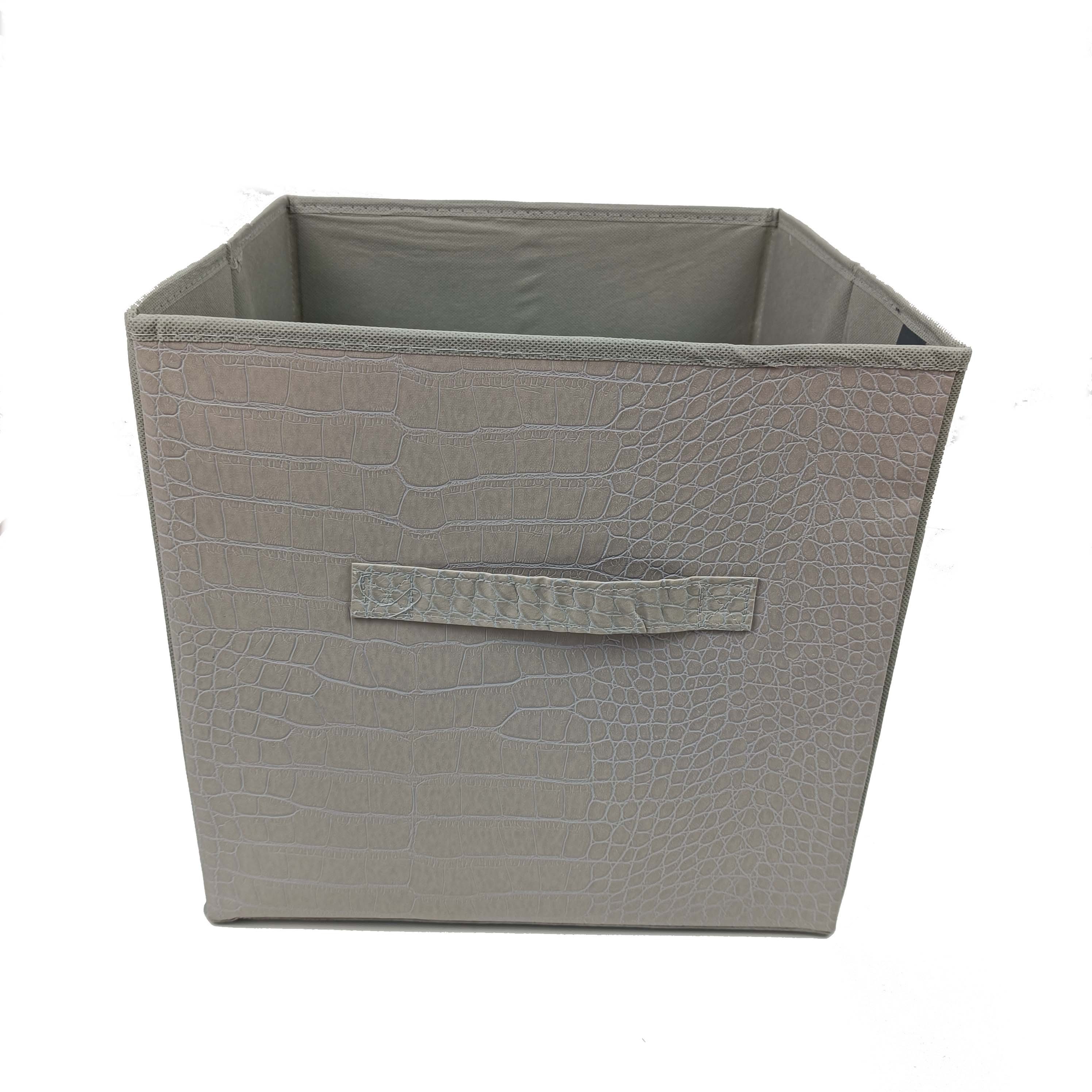 Decorative Storage Boxes Basics Collapsible Fabric Storage Cubes Organizer with Handles