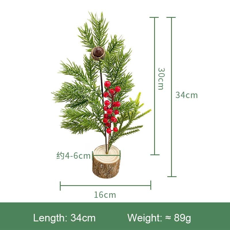 Artificial Christmas Floral Picks Assorted Berry Pine Branches Picks Stems with Pinecones Holly Leaves for Christmas