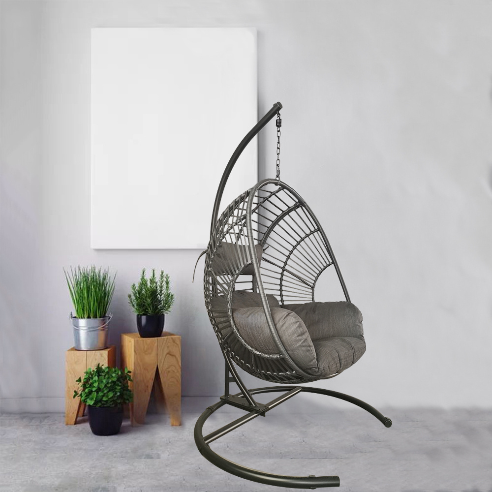 Hot Selling Modern Garden Furniture Metal Hanging Egg Chair Patio Swing Chair