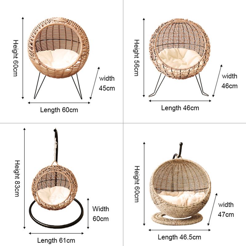 Factory Direct Supply Garden Hanging Chair Iron Modern Furniture Cat Hanging Chair Outdoor PE Rattan