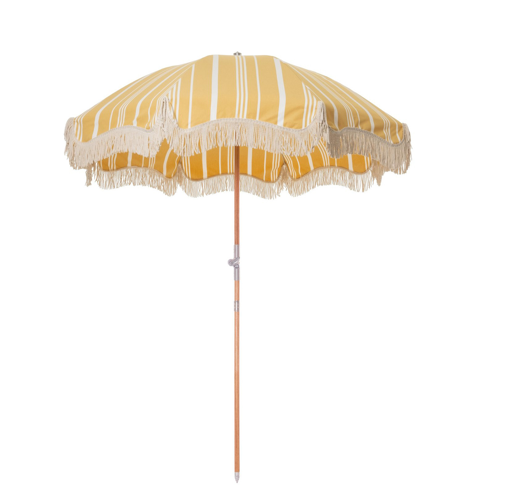 China sale wooden pole beach outdoor umbrellas yellow garden patio umbrellas