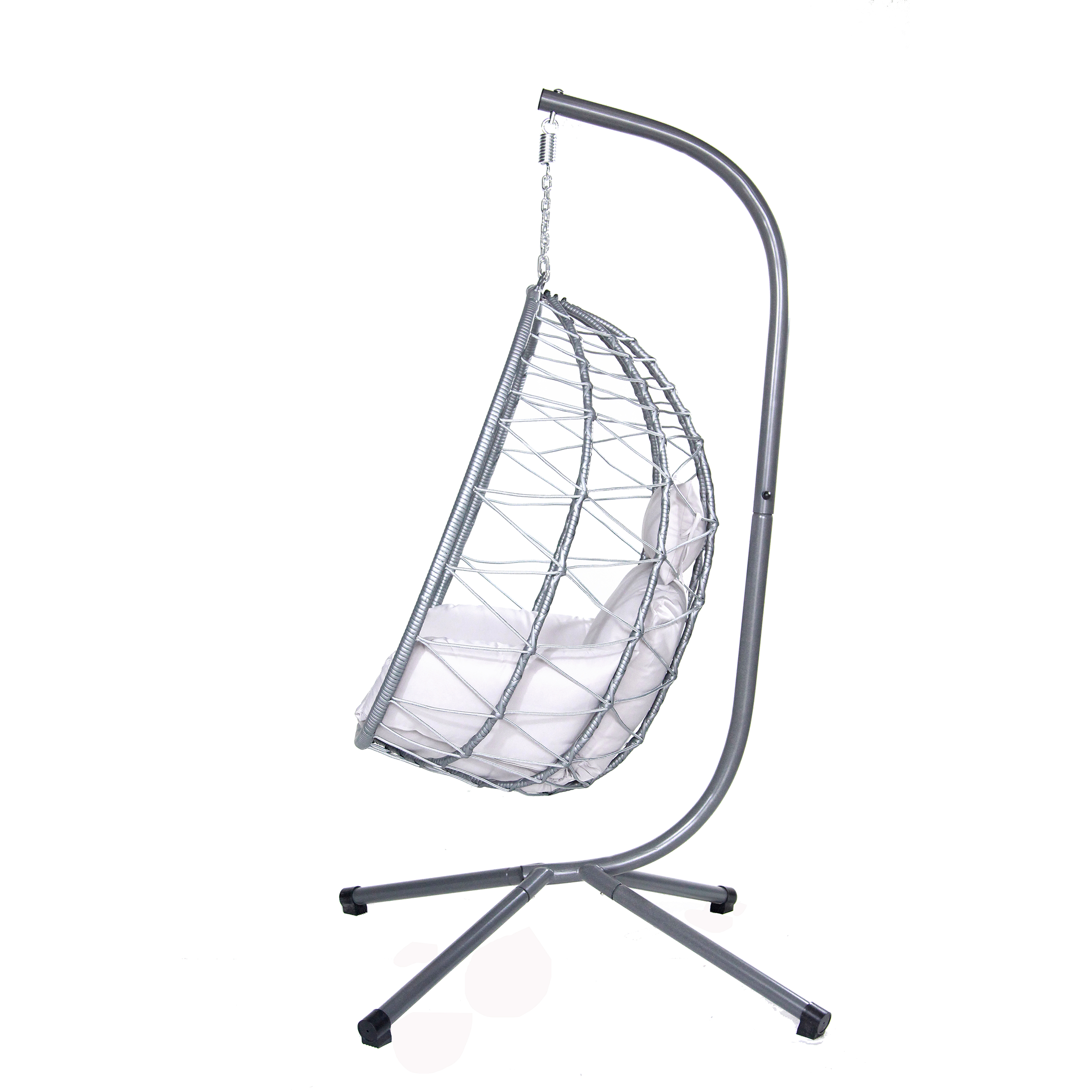 ROYA New Steel Loveseat Hanging Egg Chair Patio Swing Chair