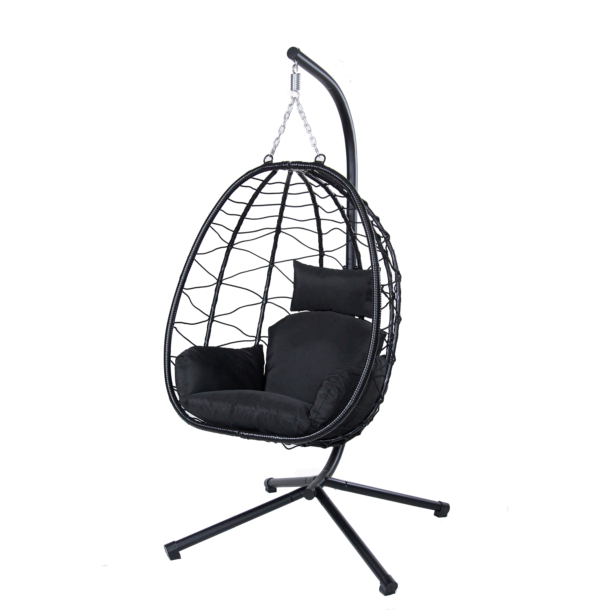 ROYA New Steel Loveseat Hanging Egg Chair Patio Swing Chair