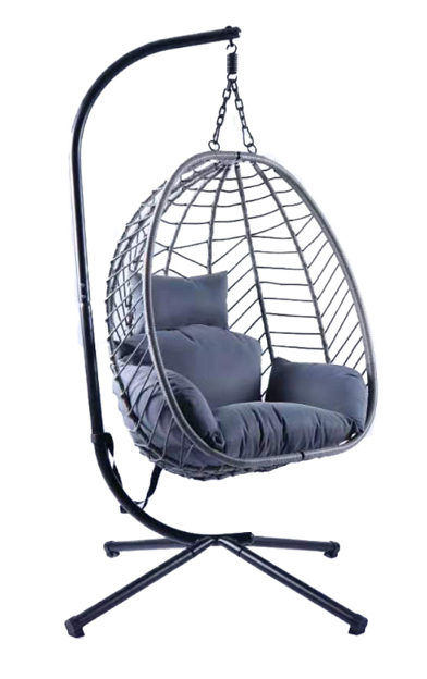 ROYA New Steel Loveseat Hanging Egg Chair Patio Swing Chair