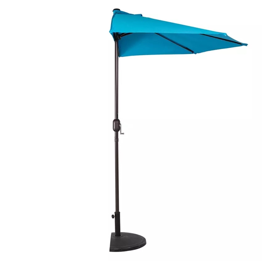 Outdoor Steel Hanging Semi-shade outdoor patio umbrella with 5 ribs with base