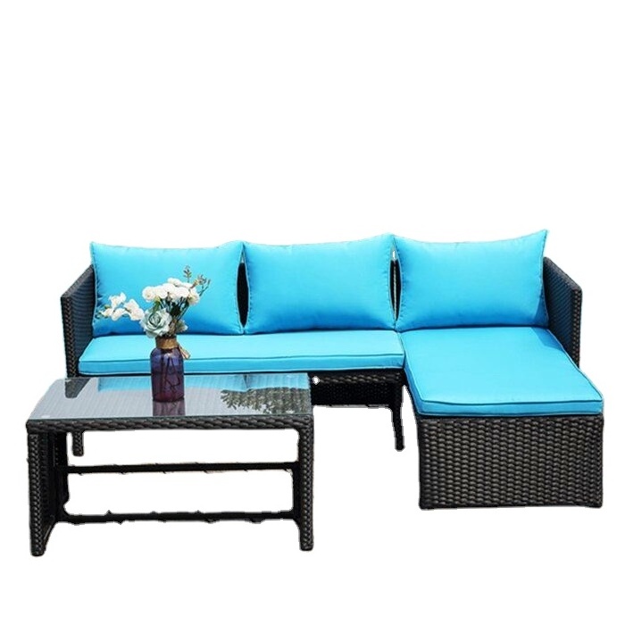 Patio Furniture Double Seat and Chaise Lounge Couch Seat Garden Furniture for Garden Balcony Patio Poolside Indoor Metal Modern