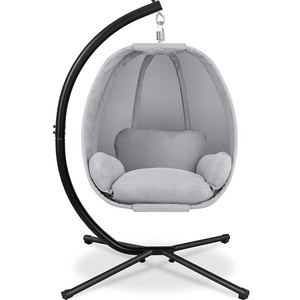 Metal Hanging Egg Chair with Frame Soft Seat Cushion Nice Design