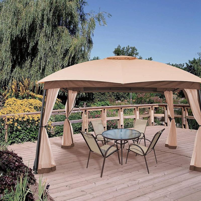 Large durable heavy duty Outdoor Garden gazebo with mosquito net sidewall outdoor restaurant gazebo Furniture