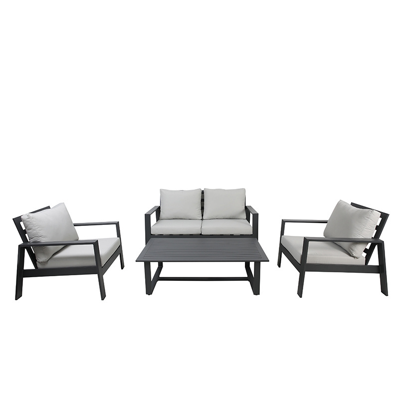 New style 4pcs aluminium frame leisure garden lounge sofa set for patio Outdoor Garden Furniture