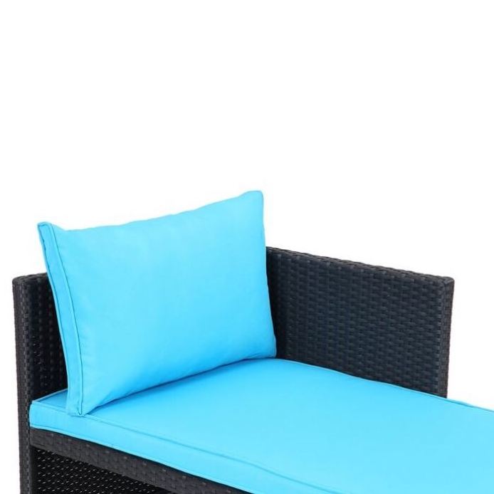 Patio Furniture Double Seat and Chaise Lounge Couch Seat Garden Furniture for Garden Balcony Patio Poolside Indoor Metal Modern