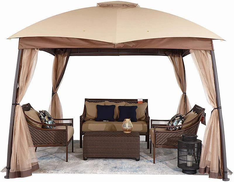 Large durable heavy duty Outdoor Garden gazebo with mosquito net sidewall outdoor restaurant gazebo Furniture