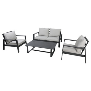 New style 4pcs aluminium frame leisure garden lounge sofa set for patio Outdoor Garden Furniture