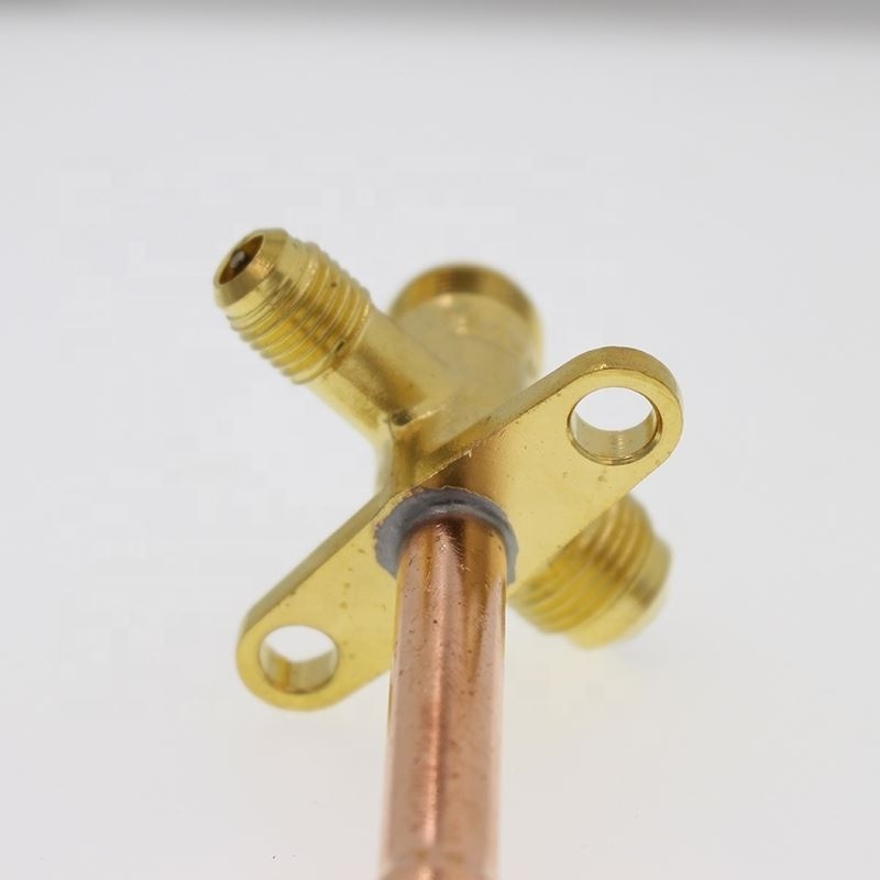 Split flow valve shut off valve brass 1/4