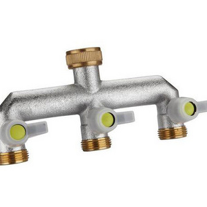 2 Way Outlet Water Faucet Manifold Hose to Hose Connector