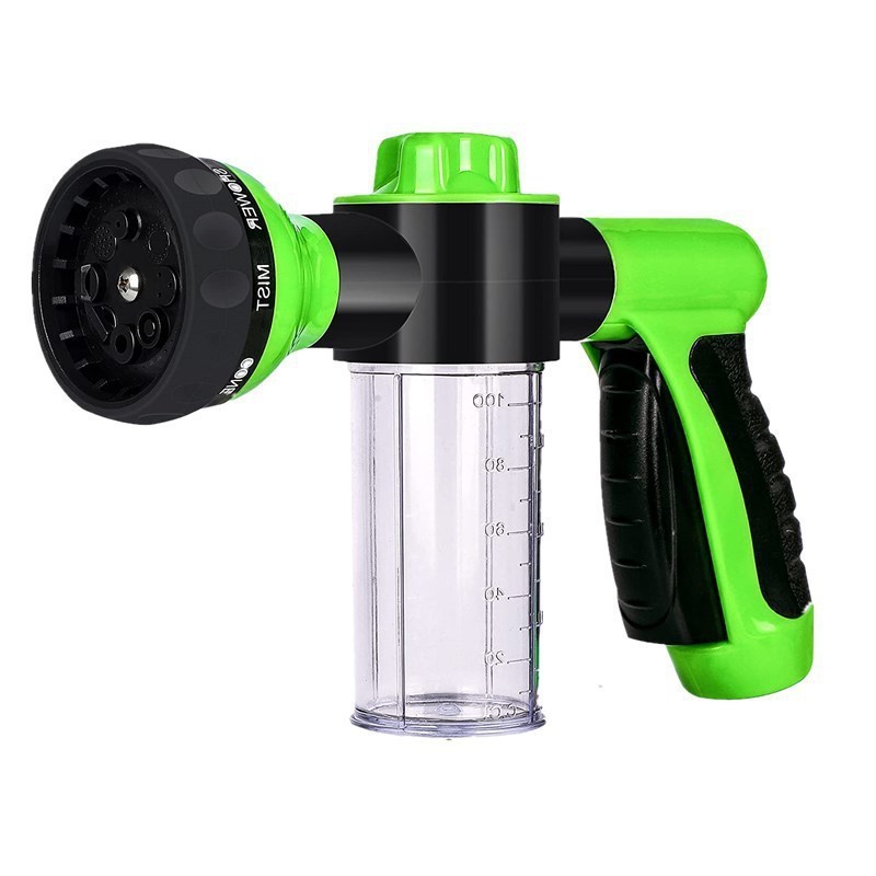 Multi-functional Car Wash Tool with Foam Gun, Brush, and Nozzle 8-in-1 Car Wash Brush Foam Gun Garden Hose Nozzle Foam Cannon