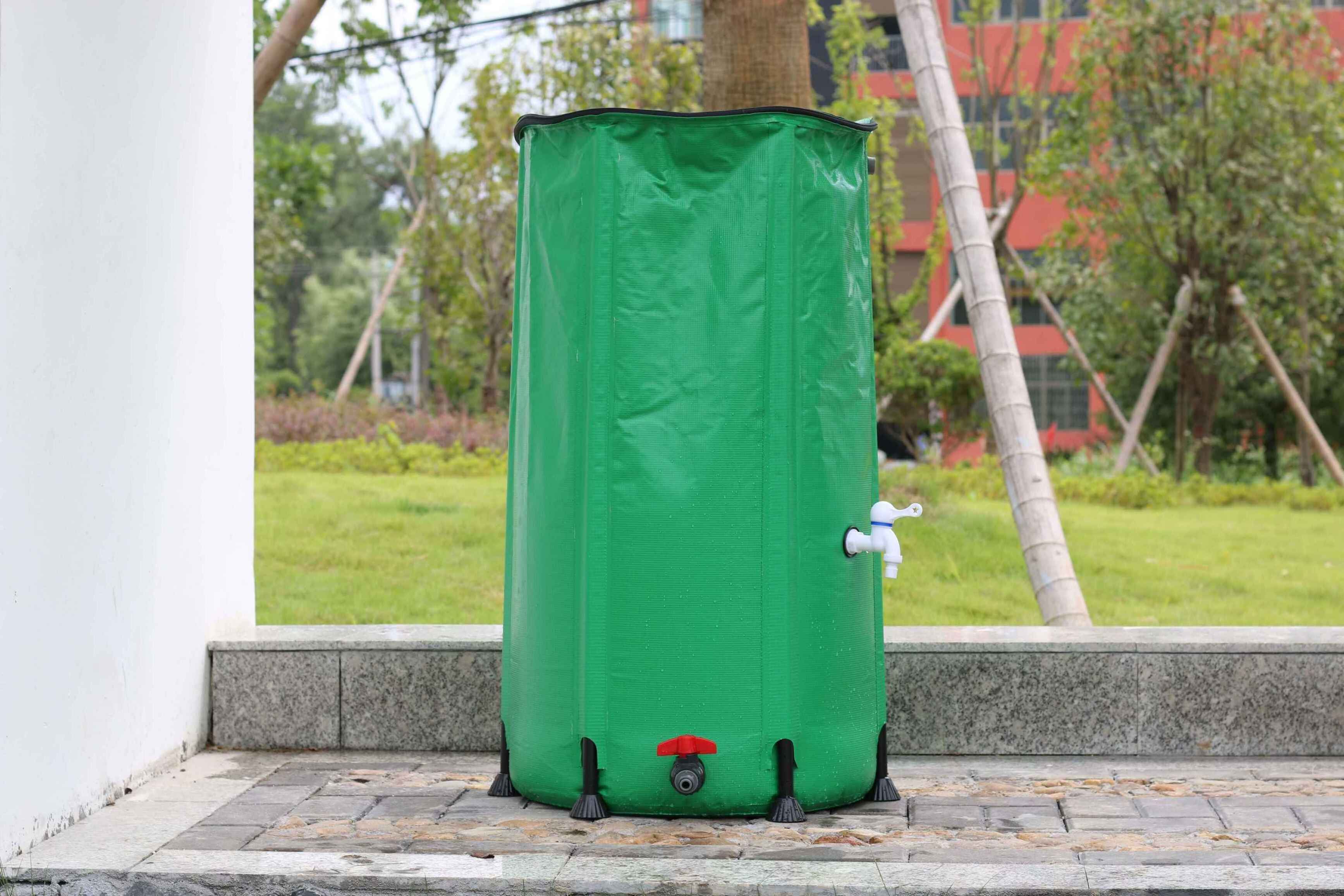 Pvc Fabric Flexible Garden Storage Rain Water Barrel Tank outdoor Collapsible rain barrel