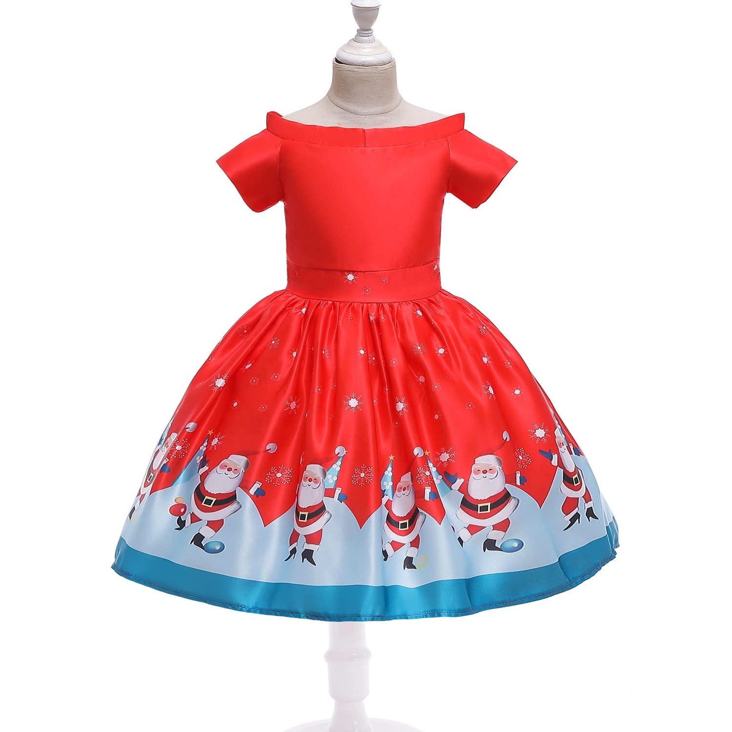 Baby Girl Clothes Kids Dresses Christmas Clothing Santa Claus Princess Dress New Year Party Children Cosplay Costume