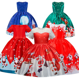 Baby Girl Clothes Kids Dresses Christmas Clothing Santa Claus Princess Dress New Year Party Children Cosplay Costume