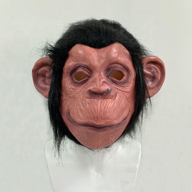 China Factory Supply Latex Monkey Head Masks Costume Animal Mask For Halloween