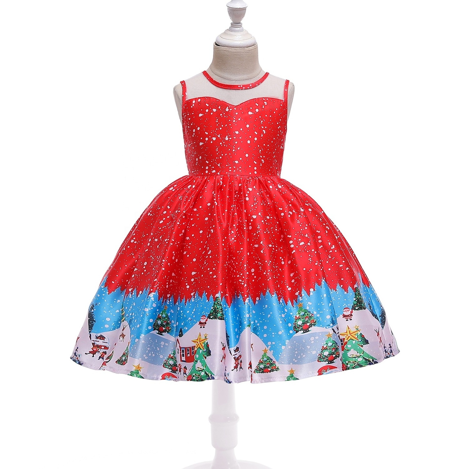 Baby Girl Clothes Kids Dresses Christmas Clothing Santa Claus Princess Dress New Year Party Children Cosplay Costume