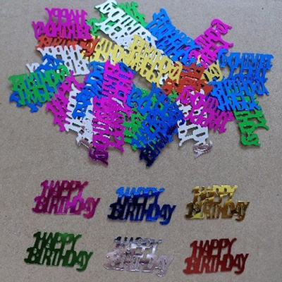 Birthday Party Decorations Confetti Metallic Colourful Happy Birthday Letter Table Confetti