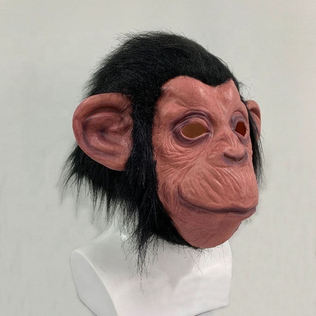 China Factory Supply Latex Monkey Head Masks Costume Animal Mask For Halloween