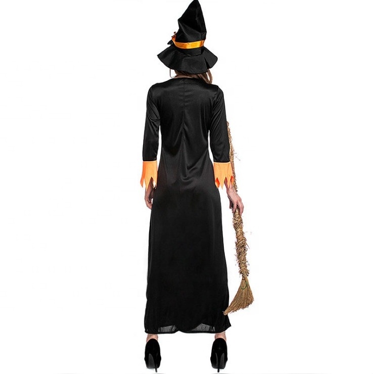 Adult  Fancy Dress Horror Ladies Witch Vampire Long Dress Witch Costume Halloween