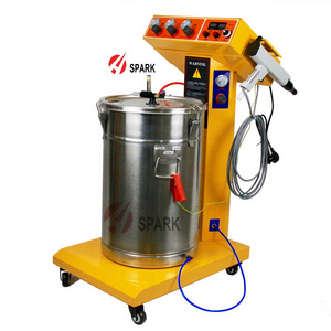 Powder Coating Production Line with gas oven automatic powder coating gun reciprocator powder hopper cabinet coating machine