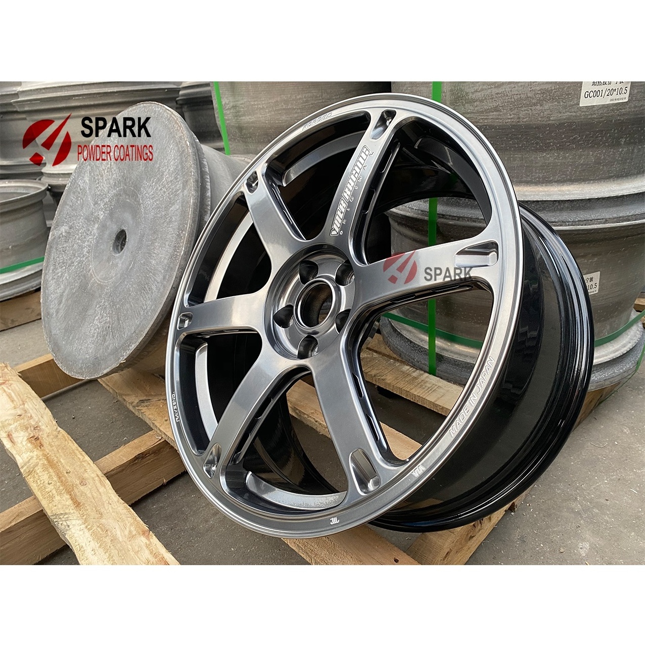 Super Ghost Black chrome Powder Coating mirror effect for wheels rims hubs bonding nano powder paint dry paint coating powder