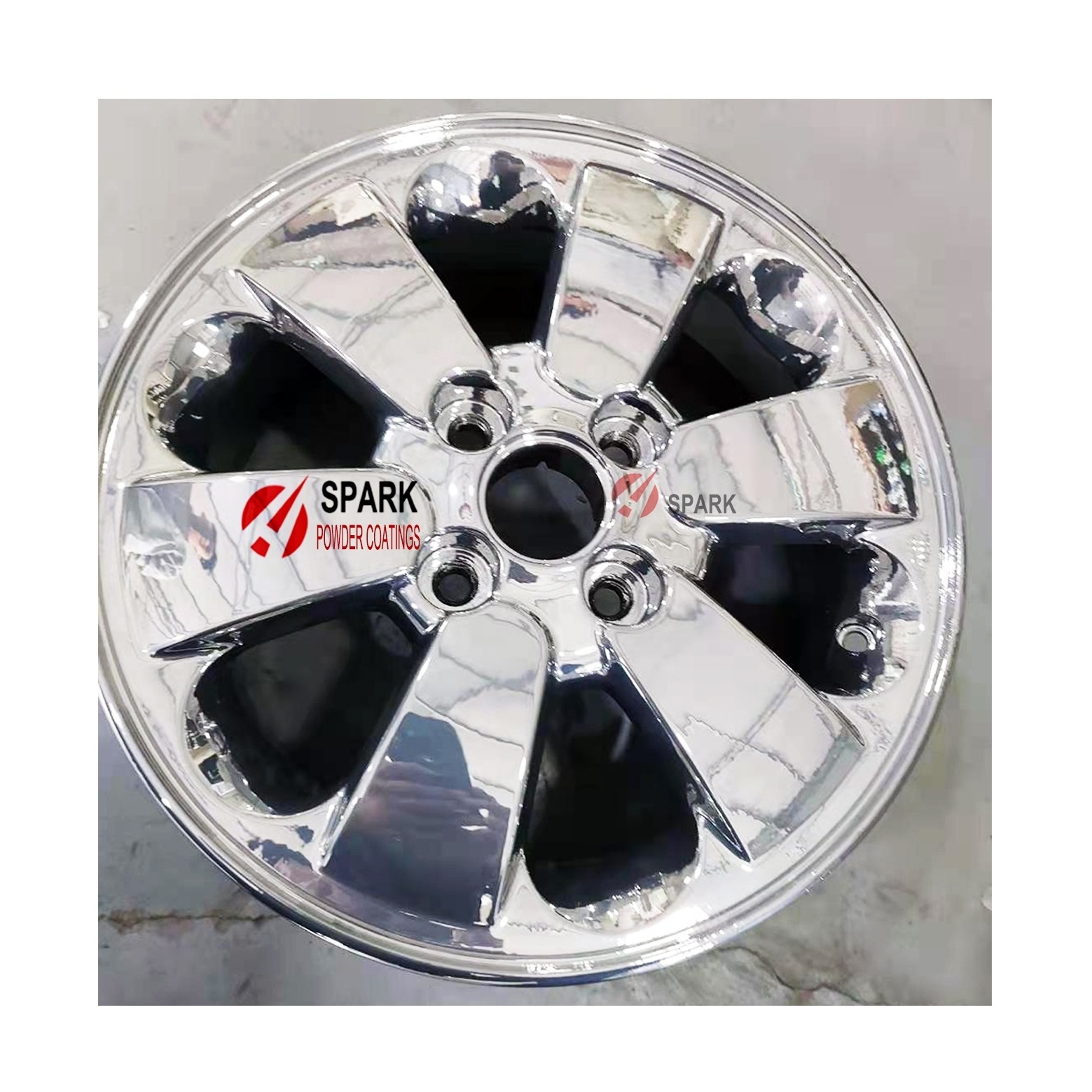 super chrome Powder Coating mirror effect for wheels rims hubs bonding nano super Ghost Black chrome