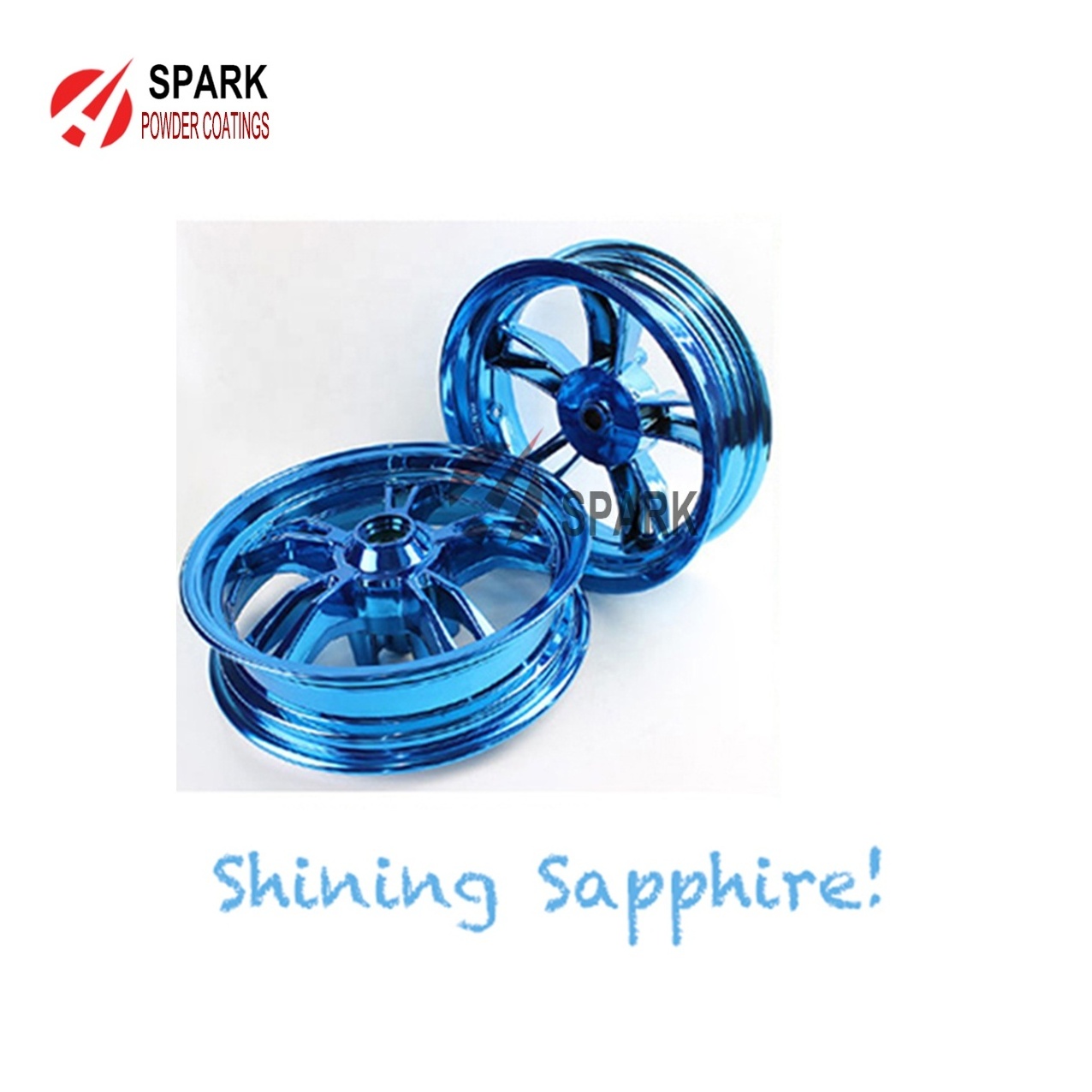 Chrome Blue Effect powder coating