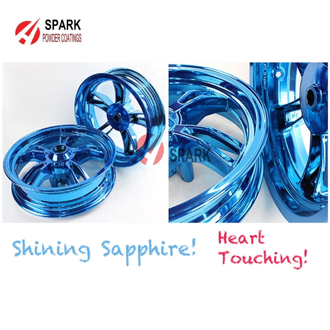 Chrome Blue Effect powder coating