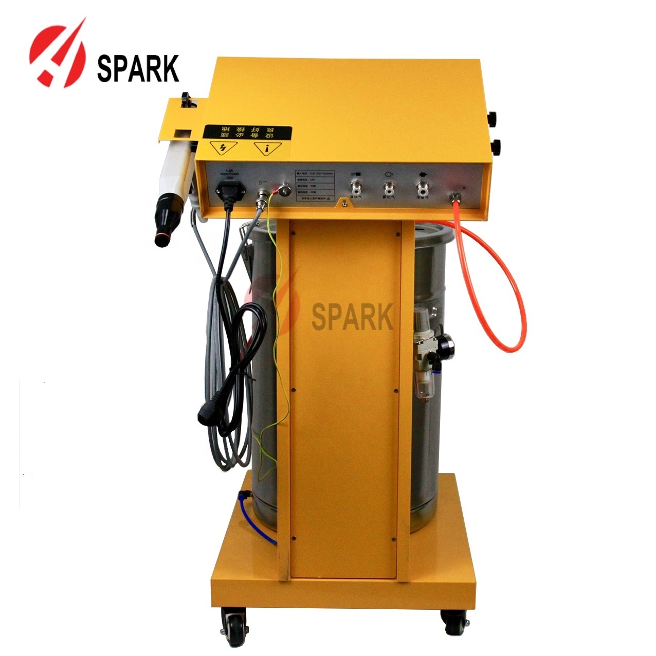 Powder Coating Production Line with gas oven automatic powder coating gun reciprocator powder hopper cabinet coating machine