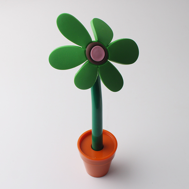 Novelty Cute Sunflower Emulation Creative Flower Pot Ball Pen