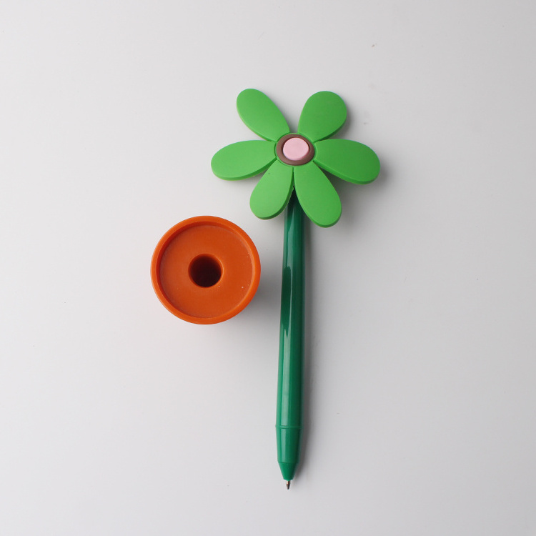 Novelty Cute Sunflower Emulation Creative Flower Pot Ball Pen