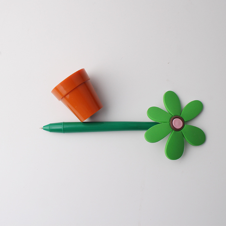 Novelty Cute Sunflower Emulation Creative Flower Pot Ball Pen