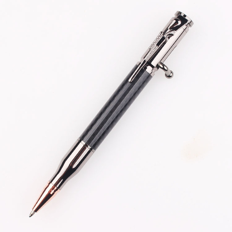 New Design Creative Bullet Shaped Bolt Action Gun Pen With Metal Musket Custom Logo Rifle Design Clip For Business Gift