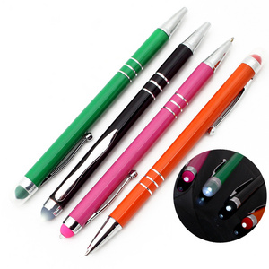 3-Function Pen Touch Screen Stylus Ballpoint Pen LED Flashlight Pen