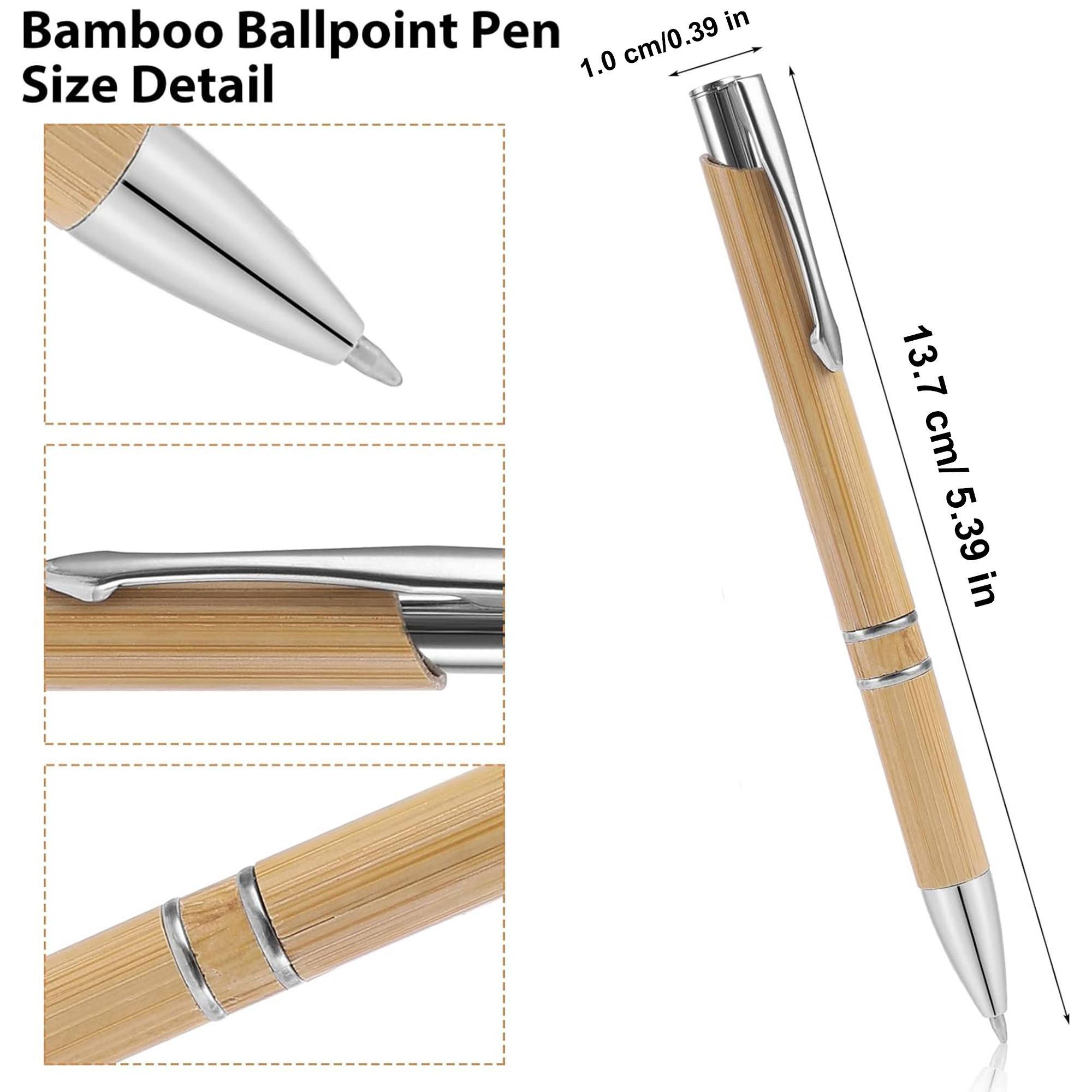 Hot Selling Recycled Eco Bamboo Pens With Personalized Promotional Wooden Custom Logo Laser Printed For Gifts