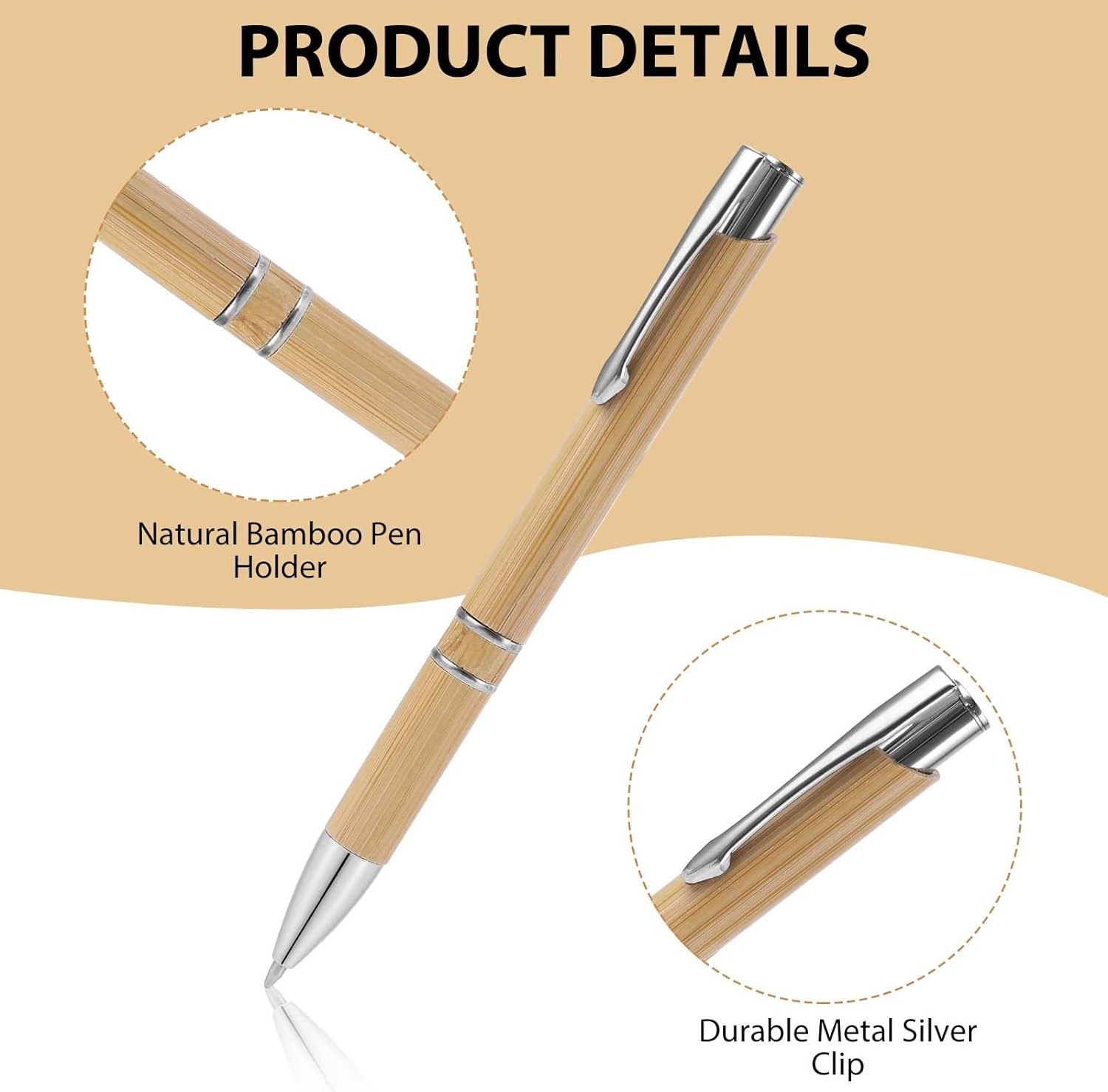 Hot Selling Recycled Eco Bamboo Pens With Personalized Promotional Wooden Custom Logo Laser Printed For Gifts