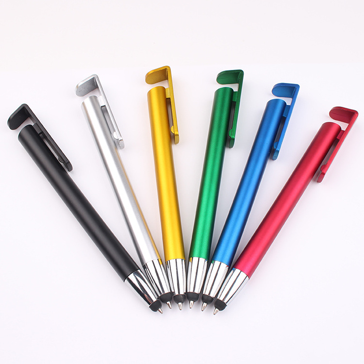 Multi-Function Mobile Phone Holder Pen Stylus Plastic Pen