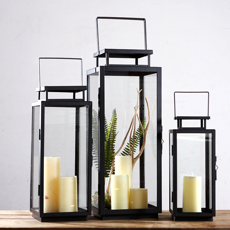 Modern Large Garden Hanging Metal Candle Holder Home And Outdoor Decorative Metal Lanterns For Candle