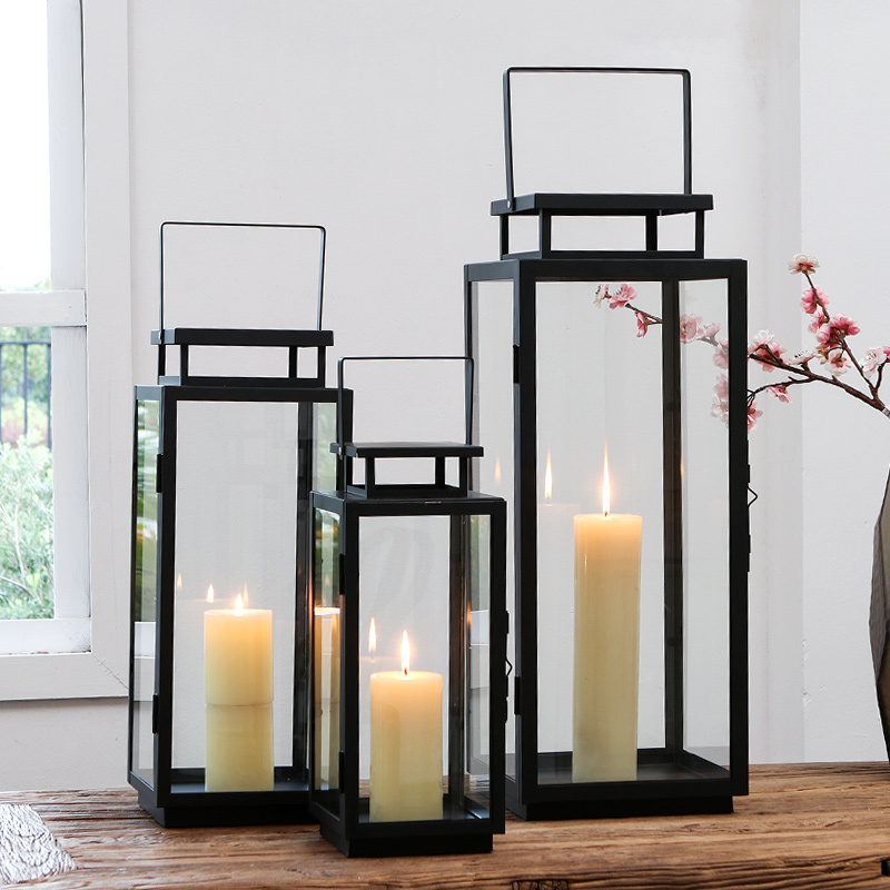 Modern Large Garden Hanging Metal Candle Holder Home And Outdoor Decorative Metal Lanterns For Candle