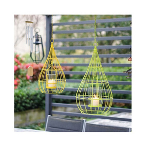 Wholesale Outdoor  Garden, Backyard Decor, Home, Tree, Yard Metal Candle Holder Hanging Candle Lanterns Decoration