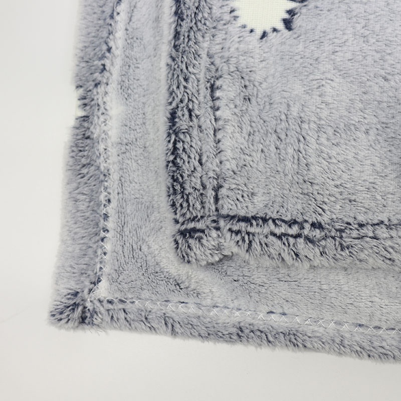 new cozy luxurious super soft fuzzy stars moon pattern grey glow in the dark flannel plush shining luminous baby throw blanket