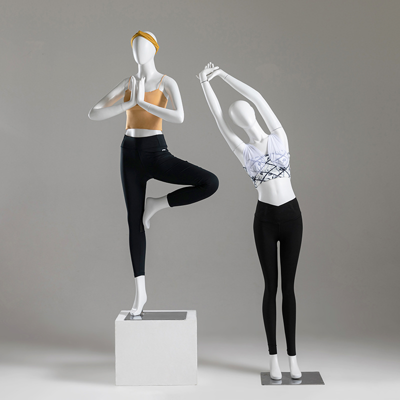 New design fiberglass female yoga display mannequin for sale