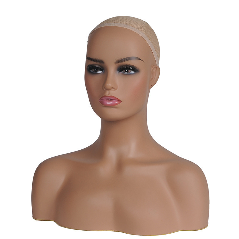 Mannequin Head With Shoulders Wig Mannequin Human Hair Mannequin With Eyelids