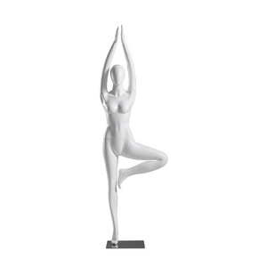 New design fiberglass female yoga display mannequin for sale