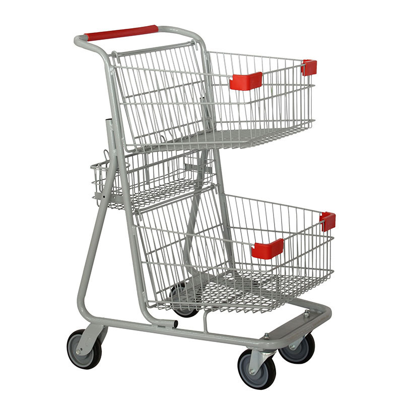 Wholesale 4 wheel handle shopping trolley shopping cart with baby seat