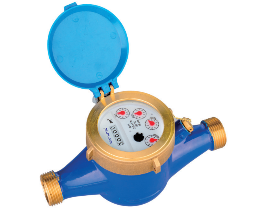 Multi-jet wet type vane wheel water meter